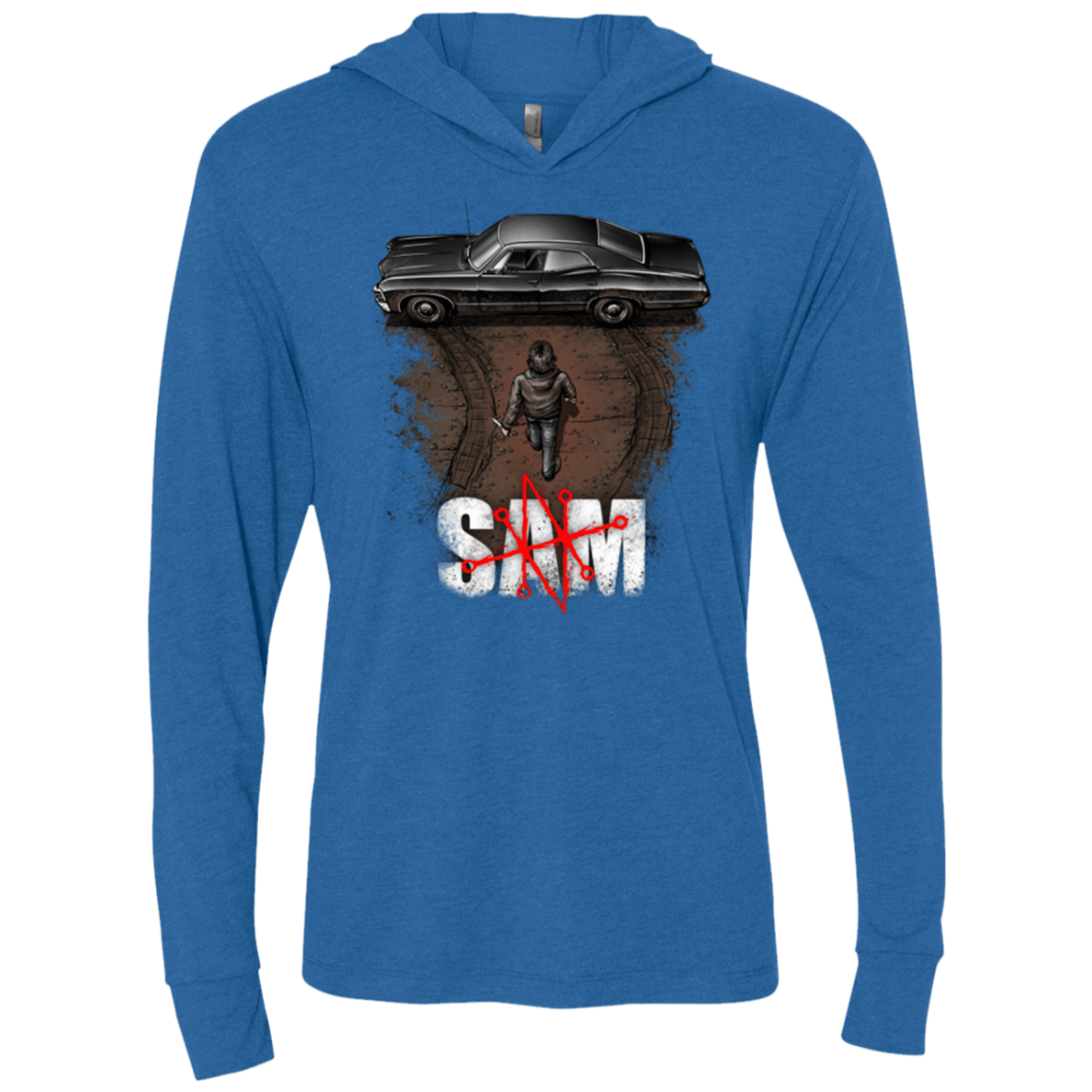 T-Shirts Vintage Royal / X-Small Sam Triblend Long Sleeve Hoodie Tee