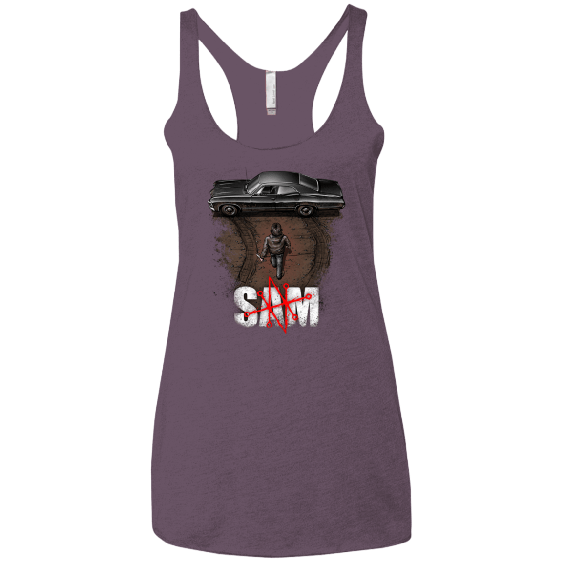 T-Shirts Vintage Purple / X-Small Sam Women's Triblend Racerback Tank