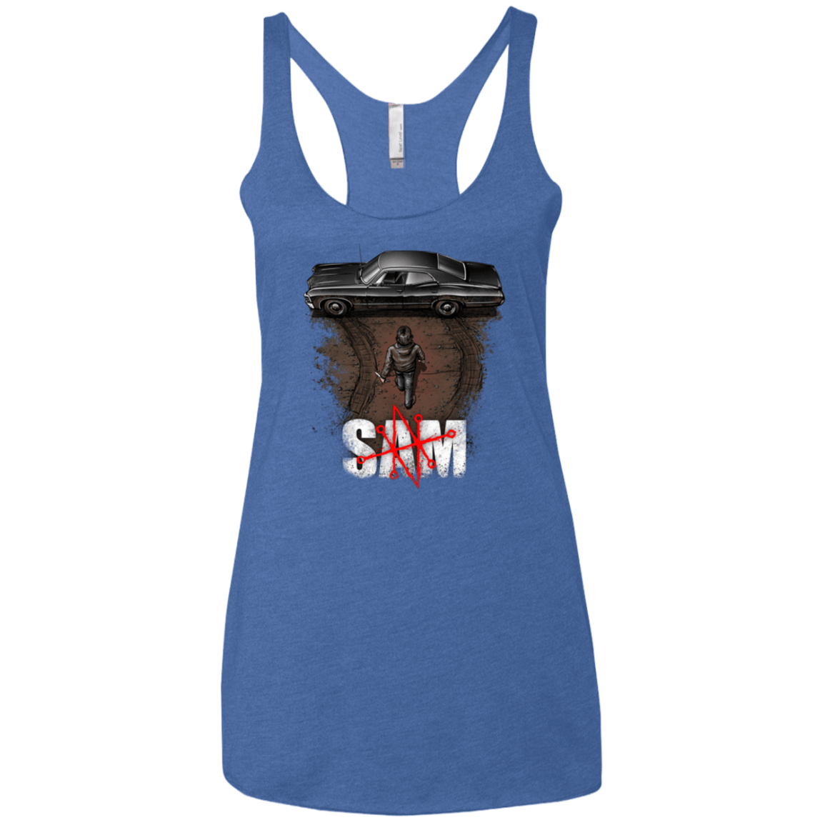 T-Shirts Vintage Royal / X-Small Sam Women's Triblend Racerback Tank
