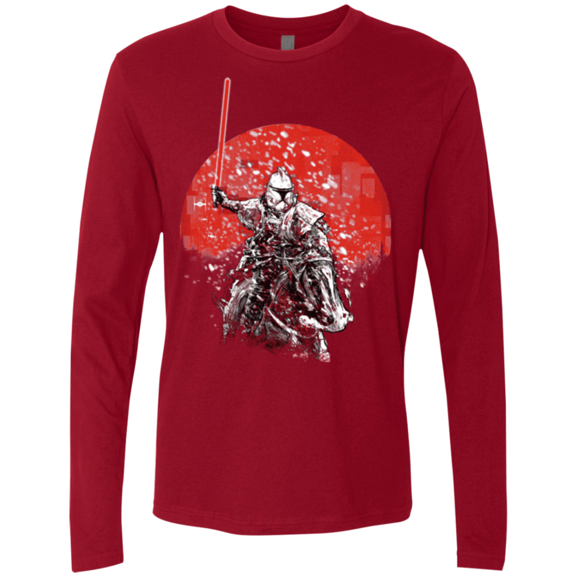 T-Shirts Cardinal / S Samourai Trooper Men's Premium Long Sleeve