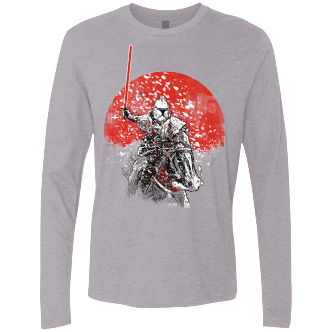 T-Shirts Heather Grey / S Samourai Trooper Men's Premium Long Sleeve