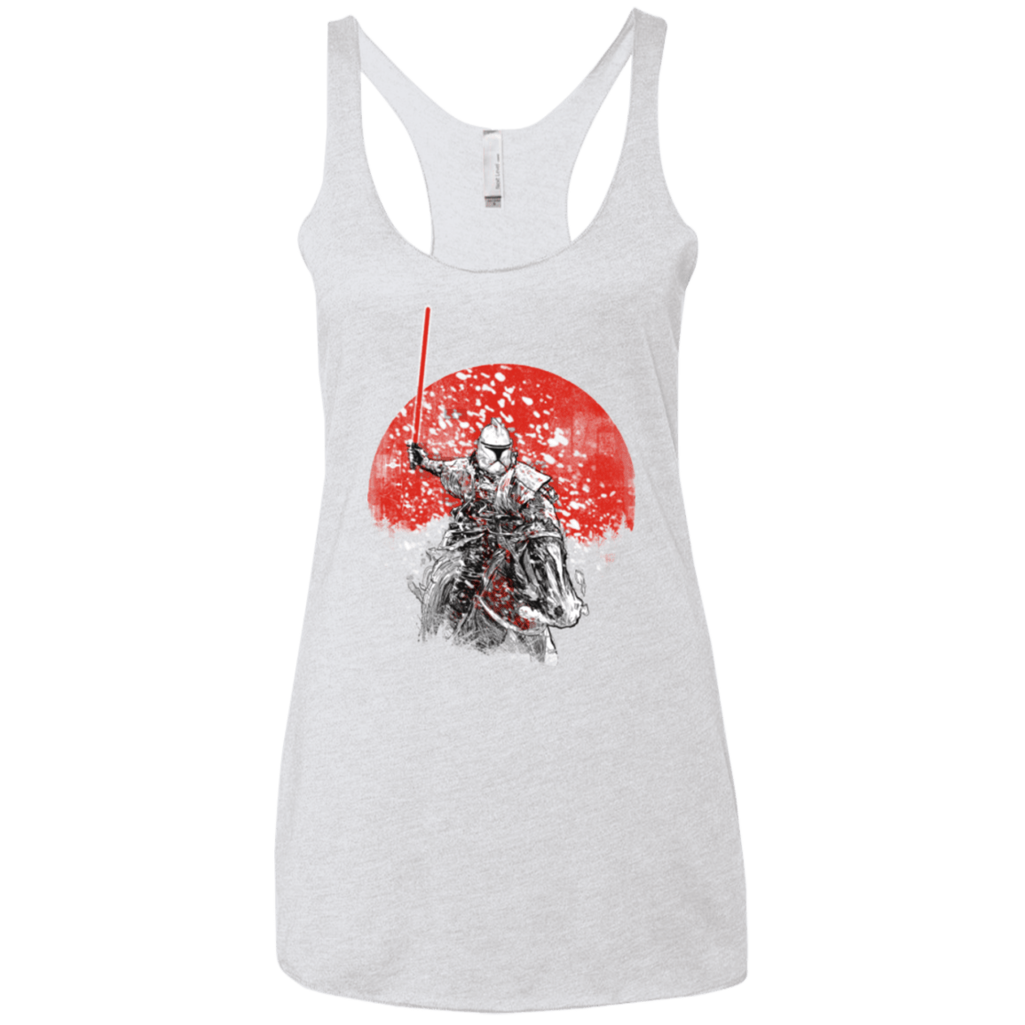 T-Shirts Heather White / X-Small Samourai Trooper Women's Triblend Racerback Tank