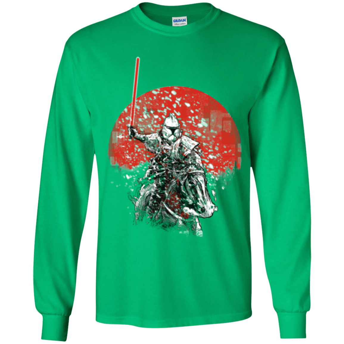T-Shirts Irish Green / YS Samourai Trooper Youth Long Sleeve T-Shirt