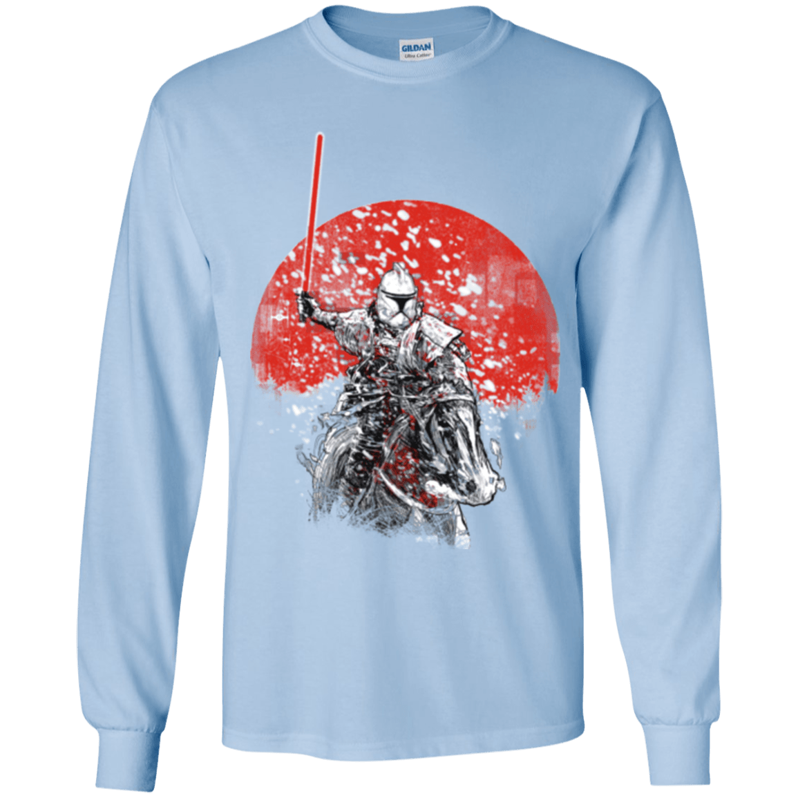 T-Shirts Light Blue / YS Samourai Trooper Youth Long Sleeve T-Shirt