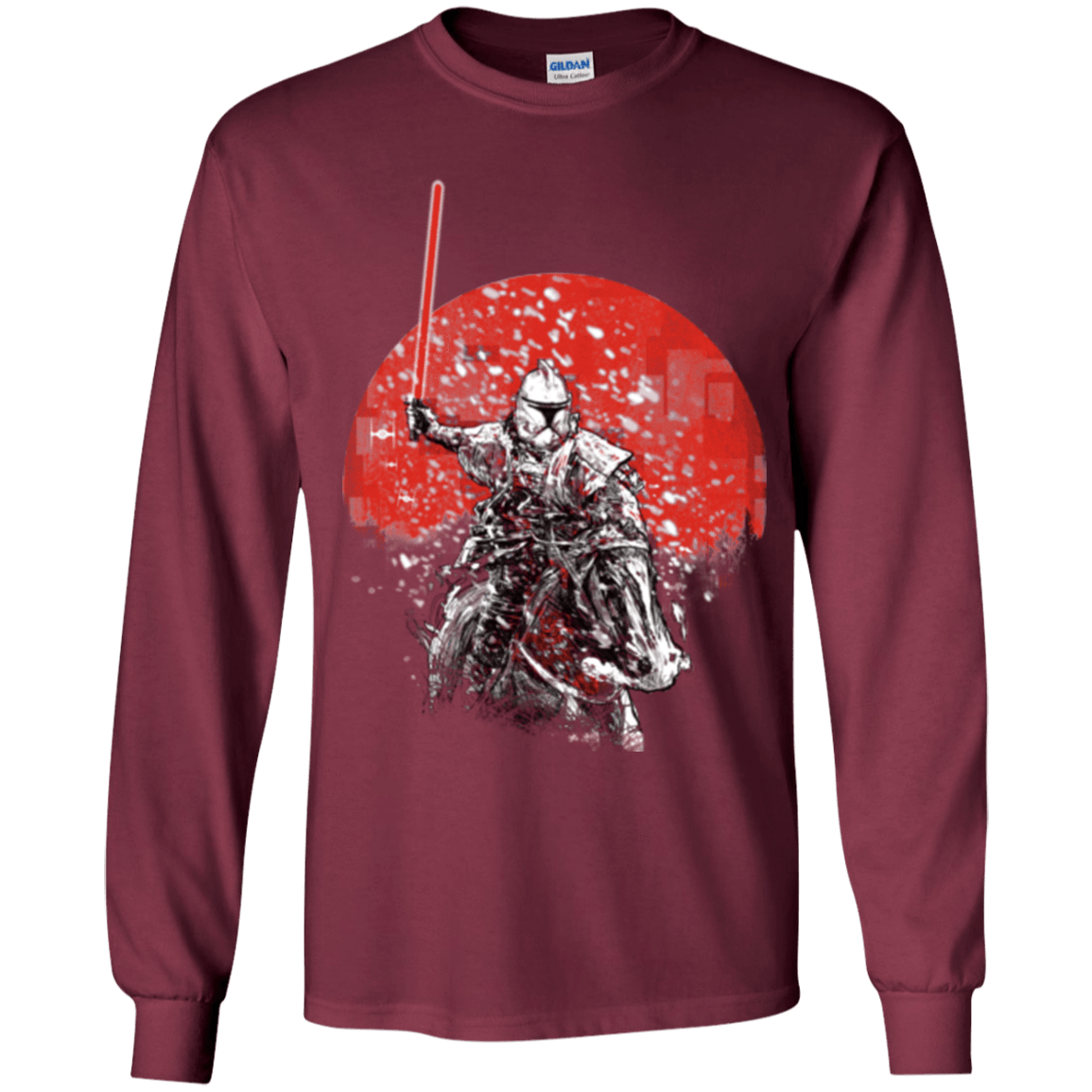 T-Shirts Maroon / YS Samourai Trooper Youth Long Sleeve T-Shirt