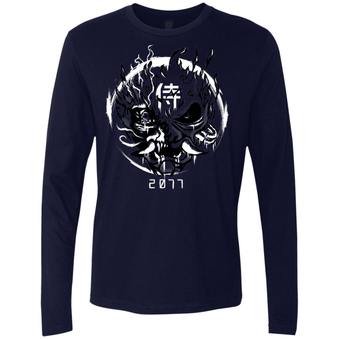 T-Shirts Midnight Navy / S Samurai 2077 Men's Premium Long Sleeve