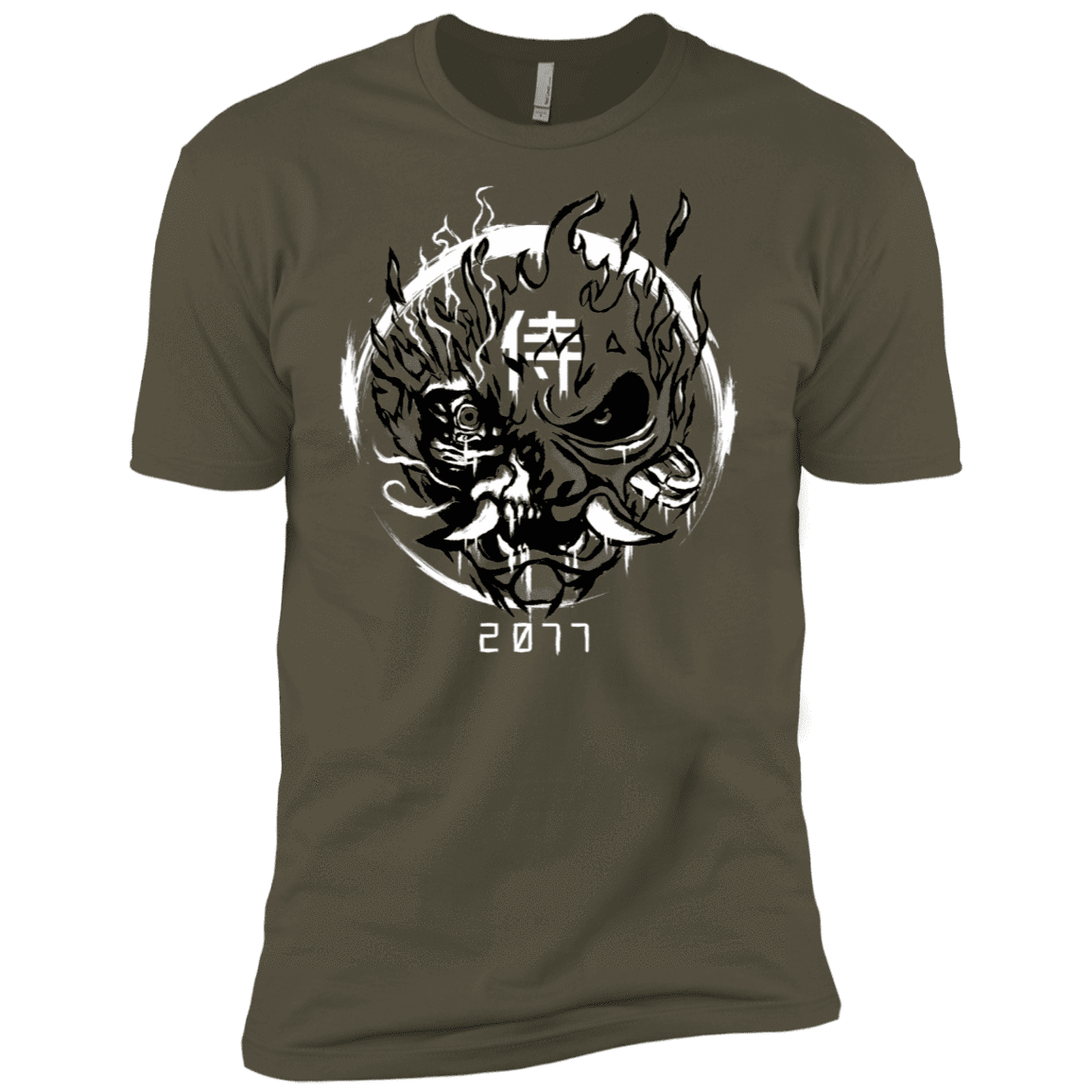 T-Shirts Military Green / X-Small Samurai 2077 Men's Premium T-Shirt
