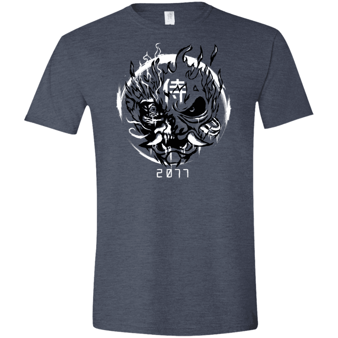 T-Shirts Heather Navy / S Samurai 2077 Men's Semi-Fitted Softstyle