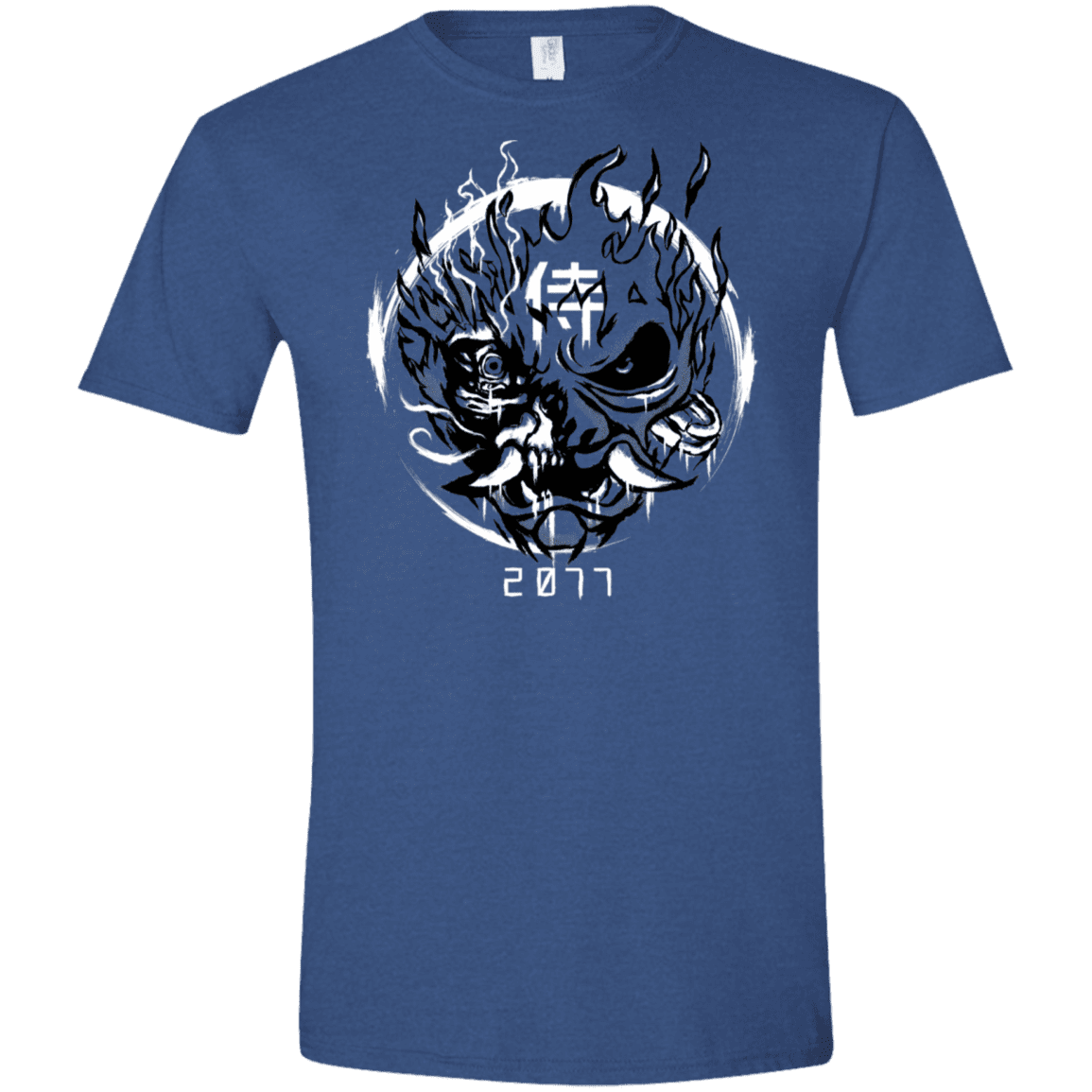 T-Shirts Heather Royal / X-Small Samurai 2077 Men's Semi-Fitted Softstyle