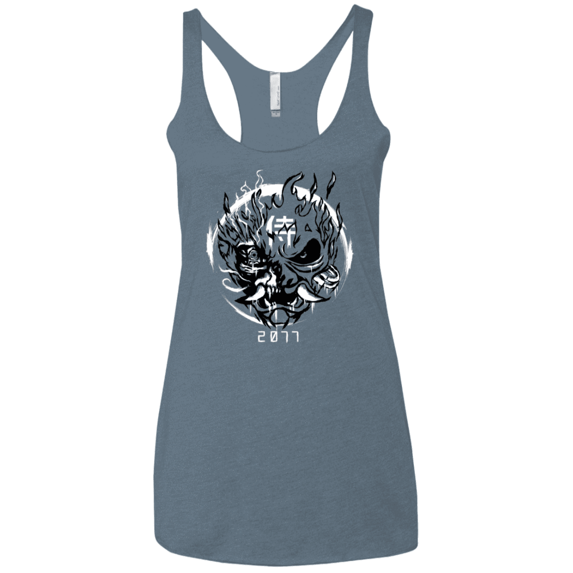 T-Shirts Indigo / X-Small Samurai 2077 Women's Triblend Racerback Tank