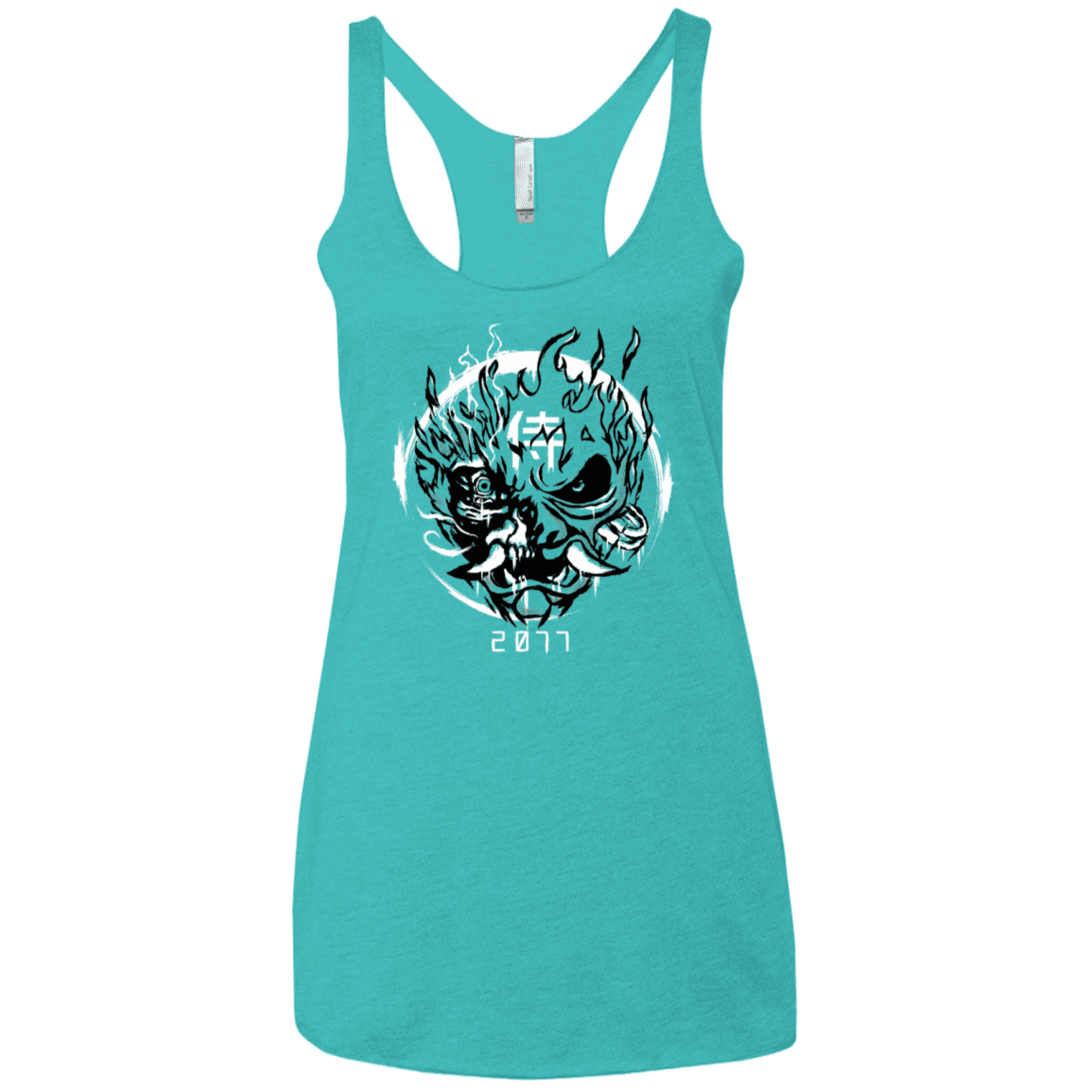 T-Shirts Tahiti Blue / X-Small Samurai 2077 Women's Triblend Racerback Tank