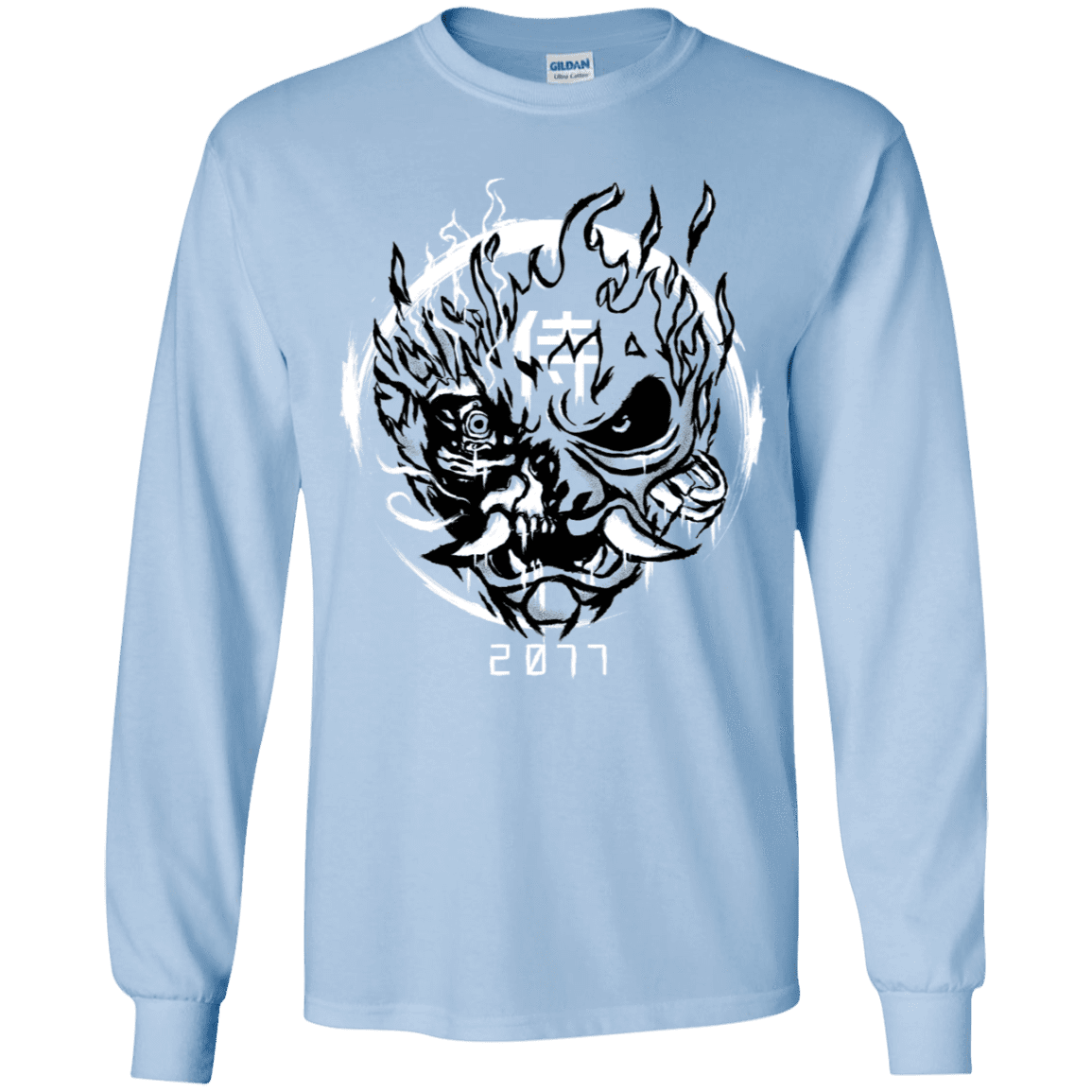 T-Shirts Light Blue / YS Samurai 2077 Youth Long Sleeve T-Shirt