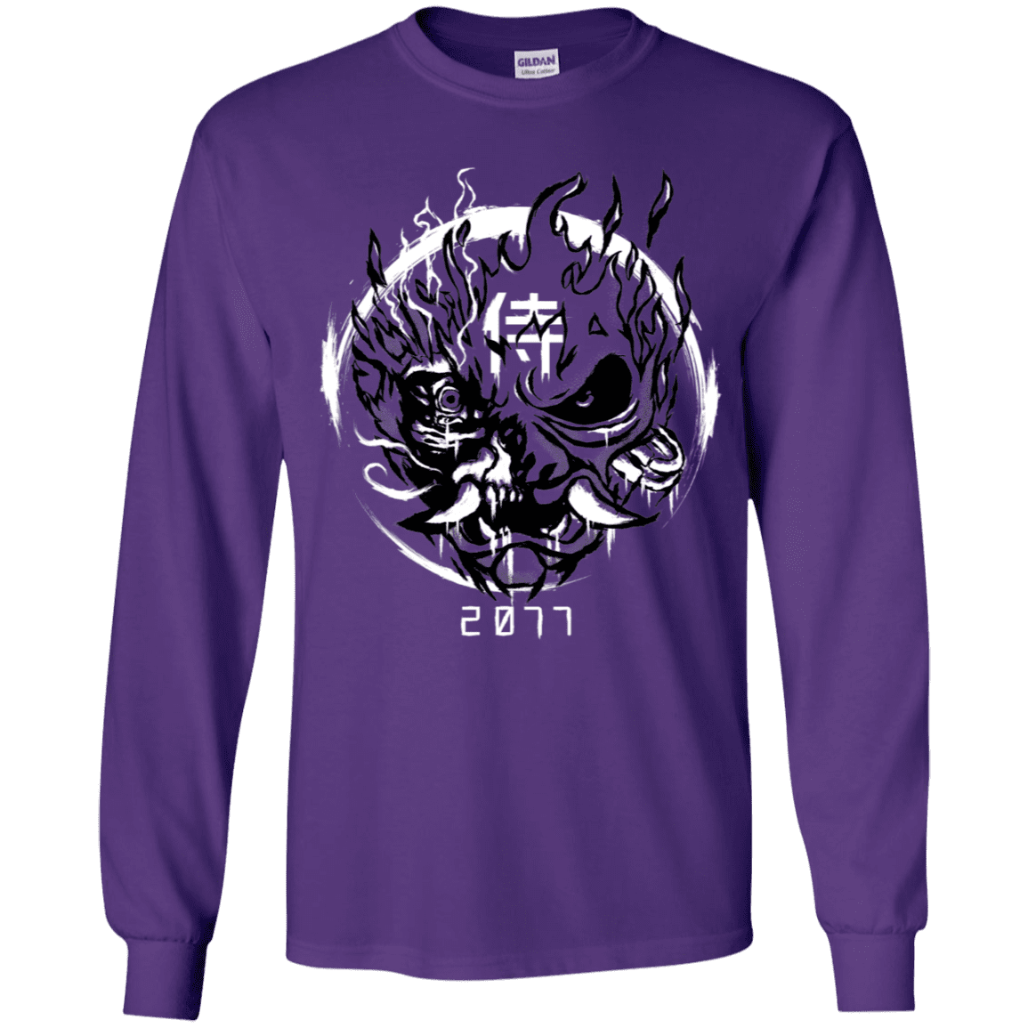T-Shirts Purple / YS Samurai 2077 Youth Long Sleeve T-Shirt