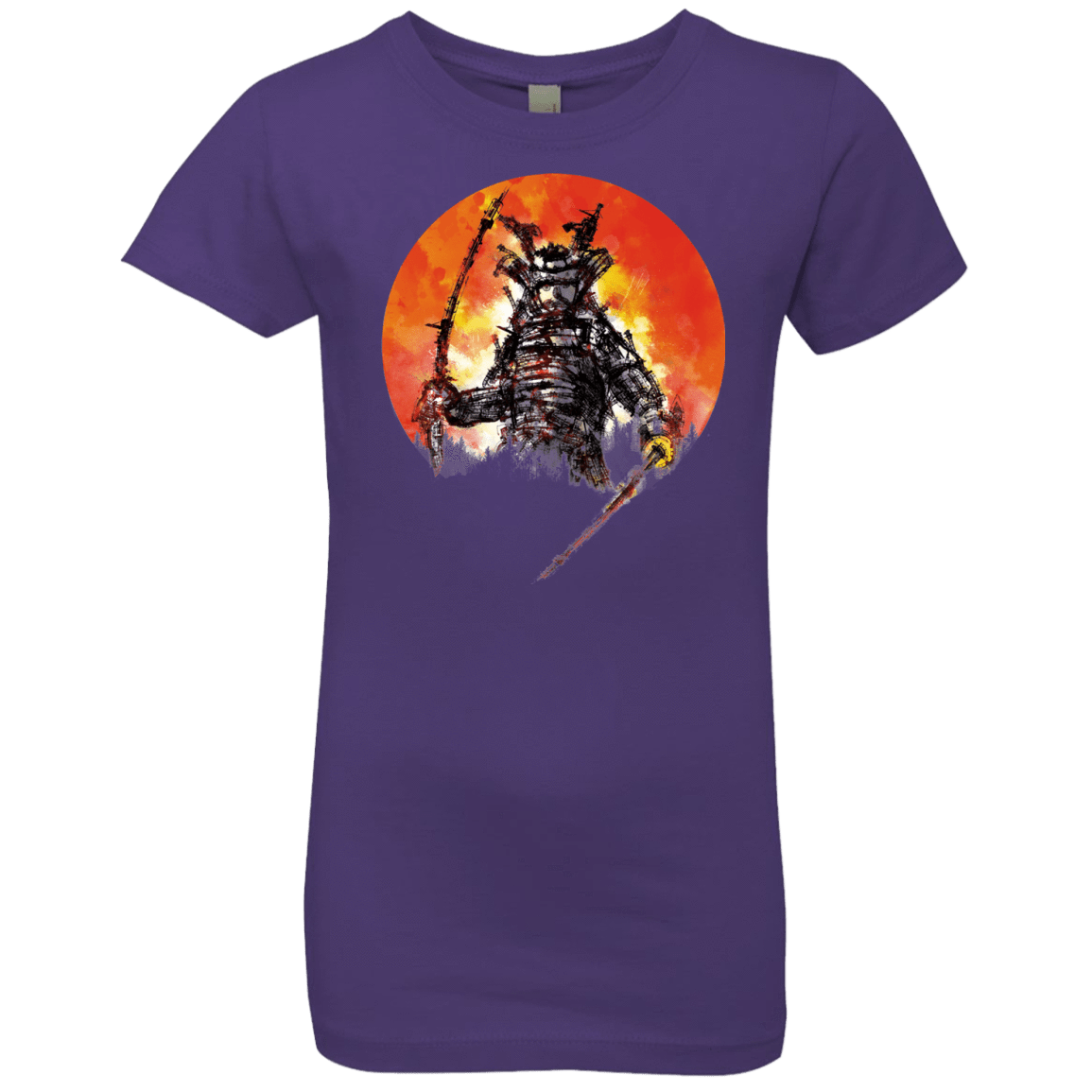 T-Shirts Purple Rush / YXS Samurai Bot Girls Premium T-Shirt