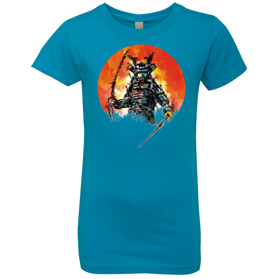 T-Shirts Turquoise / YXS Samurai Bot Girls Premium T-Shirt
