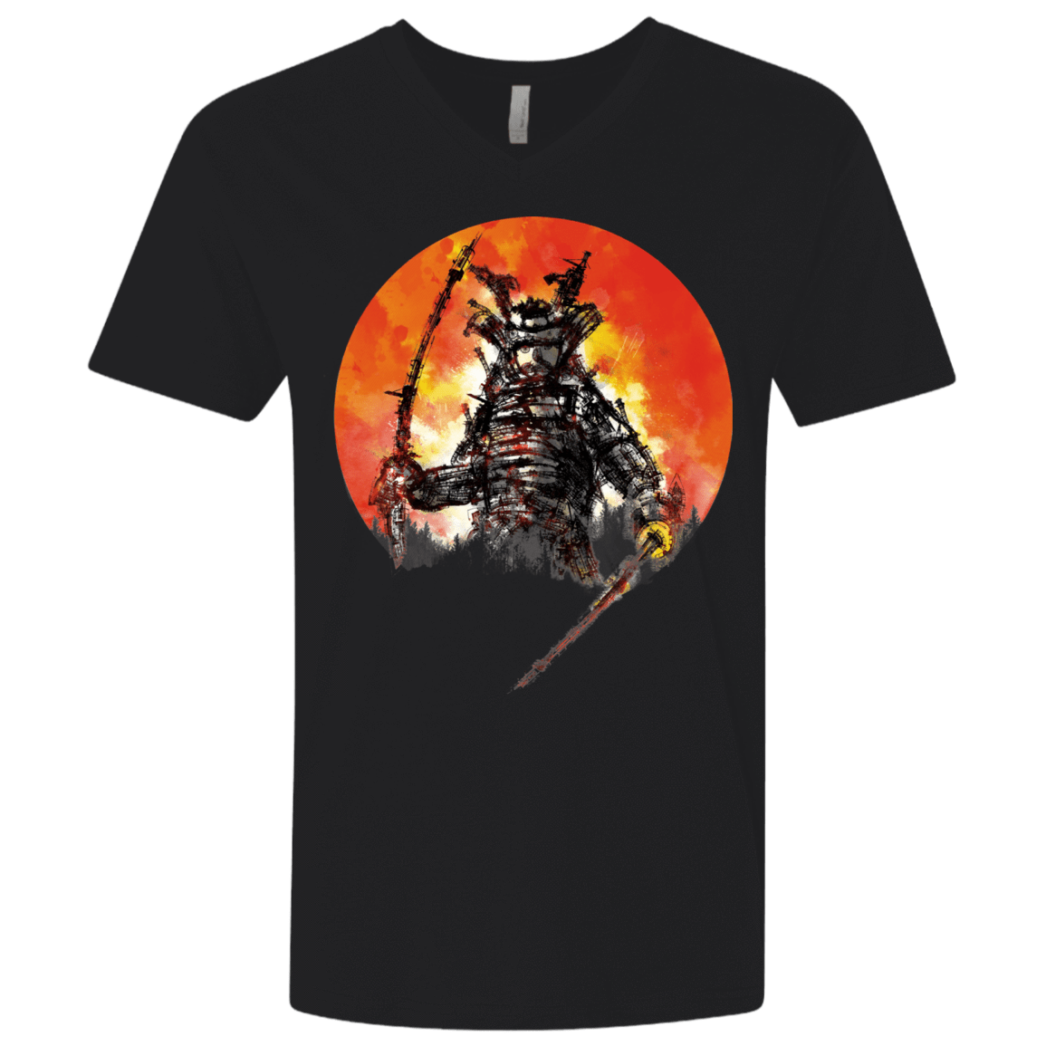 T-Shirts Black / X-Small Samurai Bot Men's Premium V-Neck
