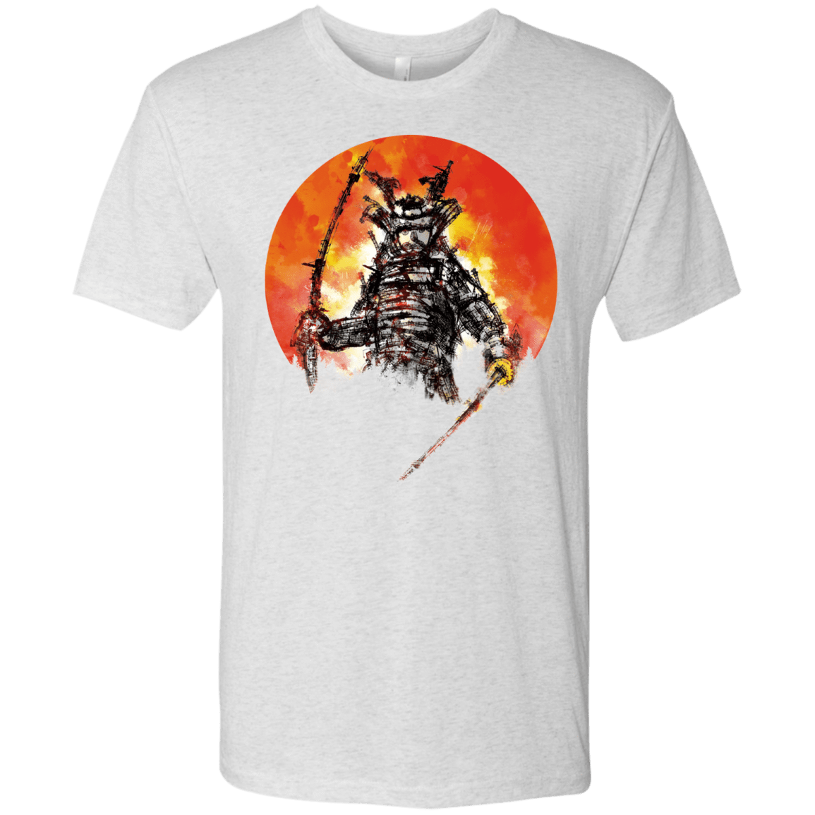 T-Shirts Heather White / S Samurai Bot Men's Triblend T-Shirt