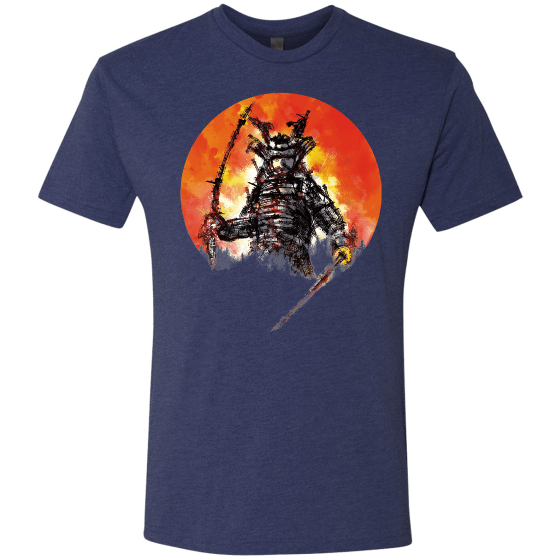 T-Shirts Vintage Navy / S Samurai Bot Men's Triblend T-Shirt