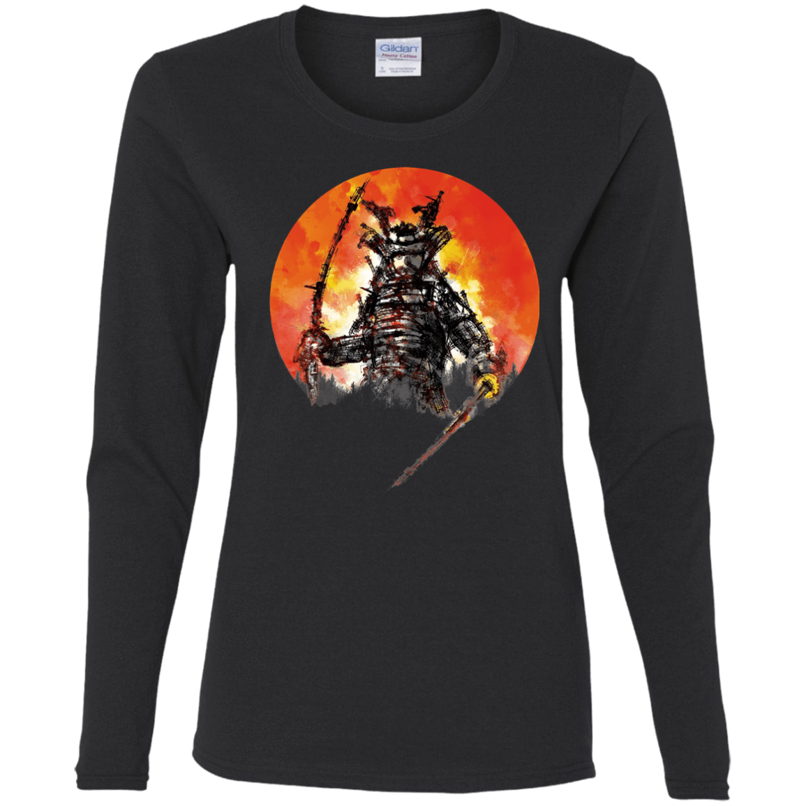T-Shirts Black / S Samurai Bot Women's Long Sleeve T-Shirt