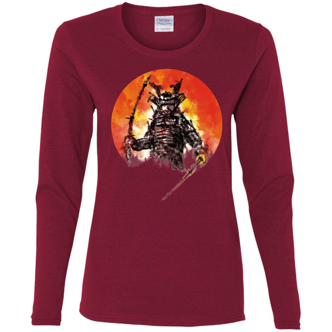 T-Shirts Cardinal / S Samurai Bot Women's Long Sleeve T-Shirt