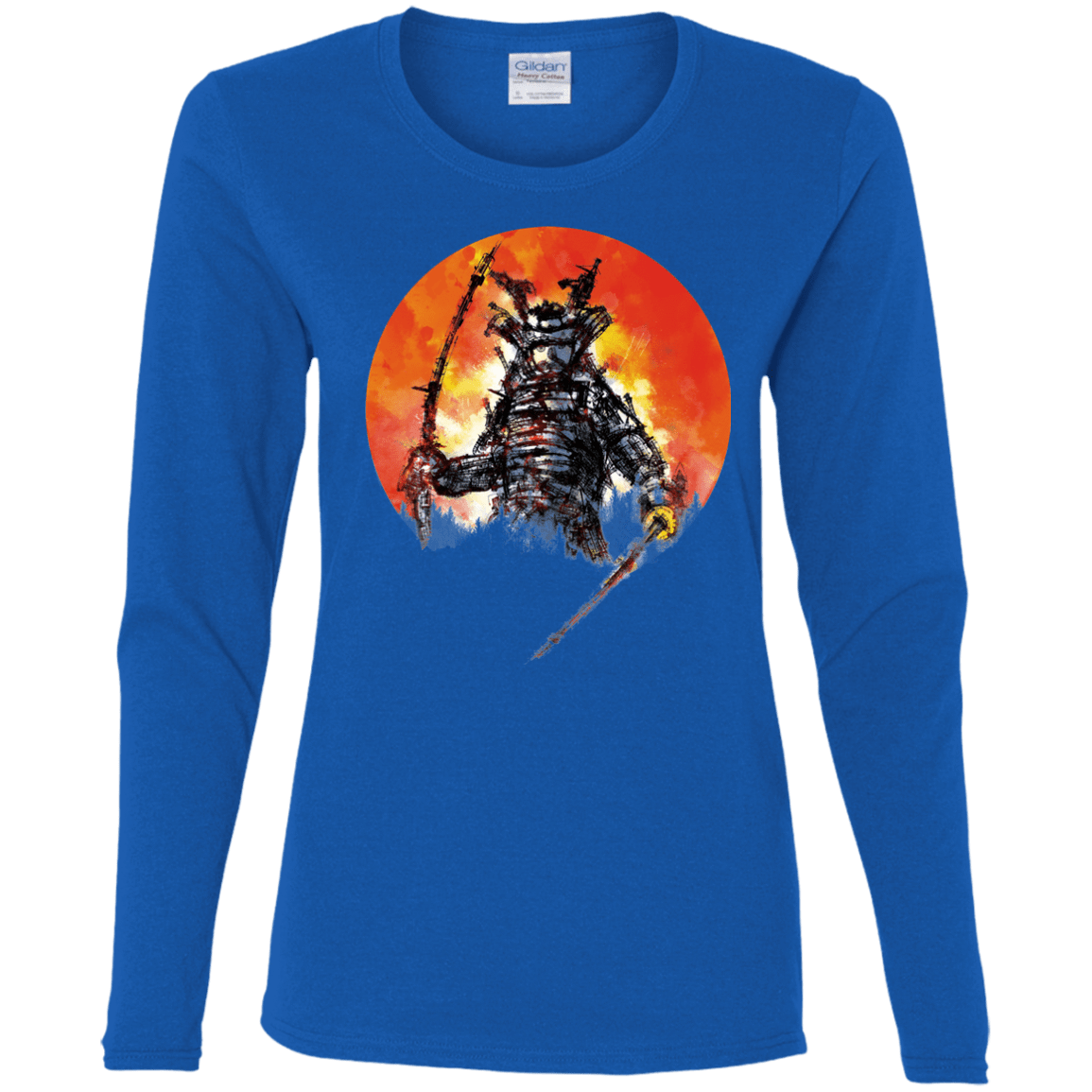 T-Shirts Royal / S Samurai Bot Women's Long Sleeve T-Shirt