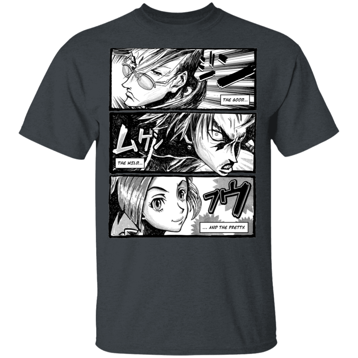 T-Shirts Dark Heather / YXS Samurai Champloo Manga Youth T-Shirt