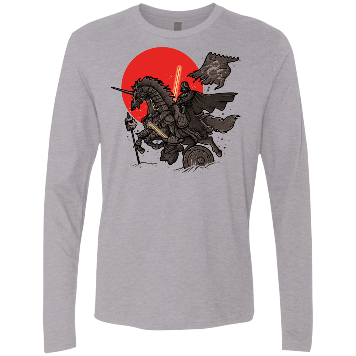 T-Shirts Heather Grey / Small SAMURAI GALAXY Men's Premium Long Sleeve