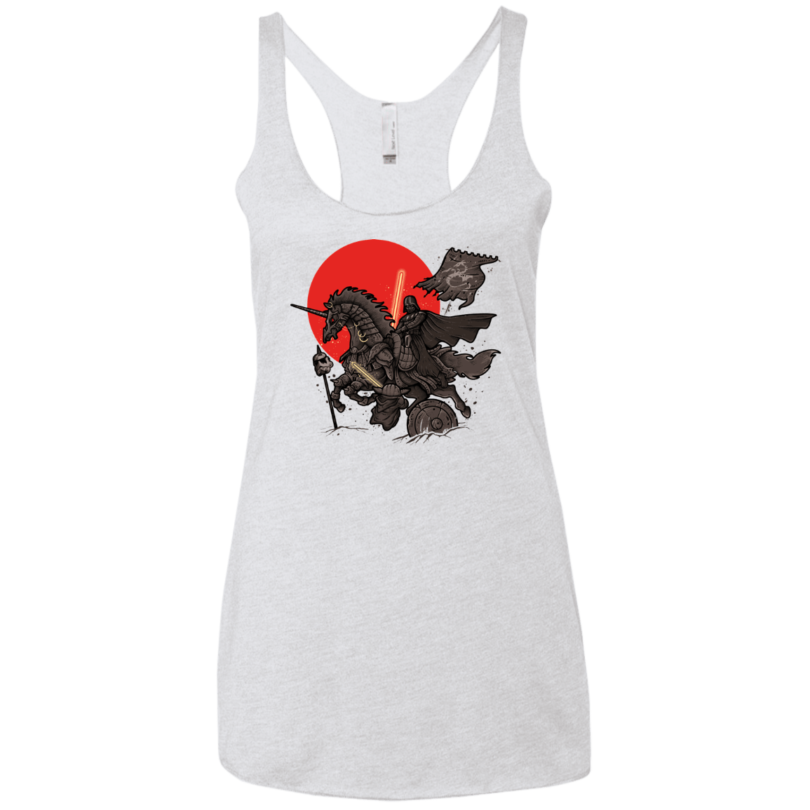T-Shirts Heather White / X-Small SAMURAI GALAXY Women's Triblend Racerback Tank