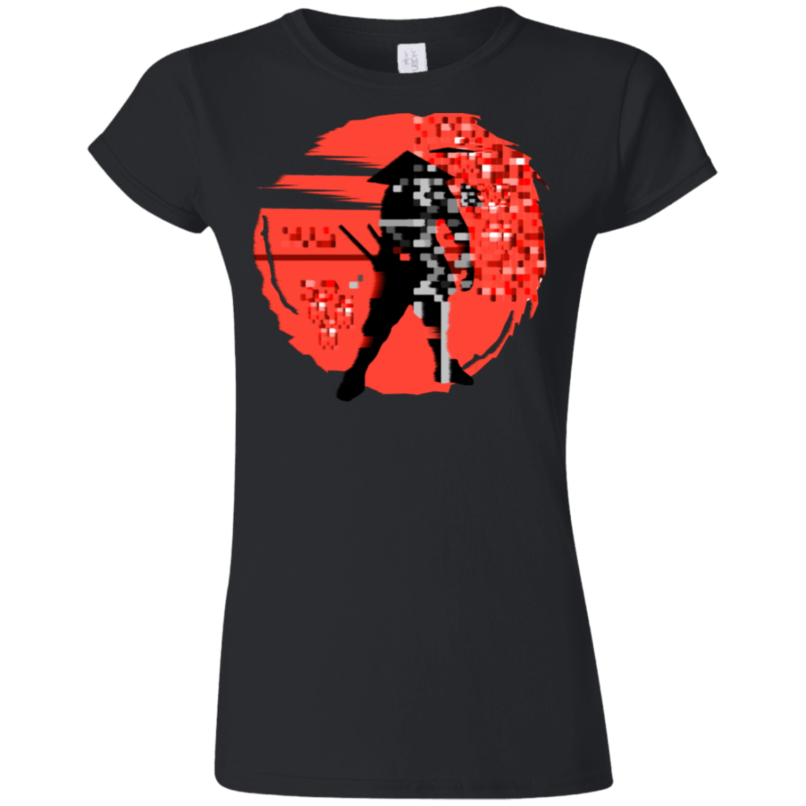 T-Shirts Black / S Samurai Pixel Junior Slimmer-Fit T-Shirt