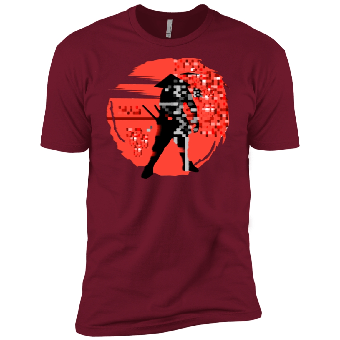T-Shirts Cardinal / X-Small Samurai Pixel Men's Premium T-Shirt