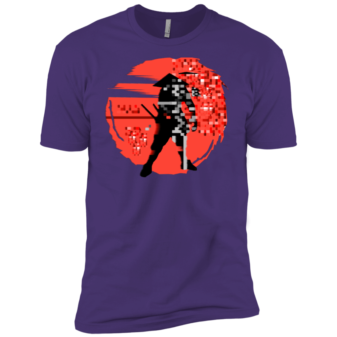 T-Shirts Purple Rush/ / X-Small Samurai Pixel Men's Premium T-Shirt
