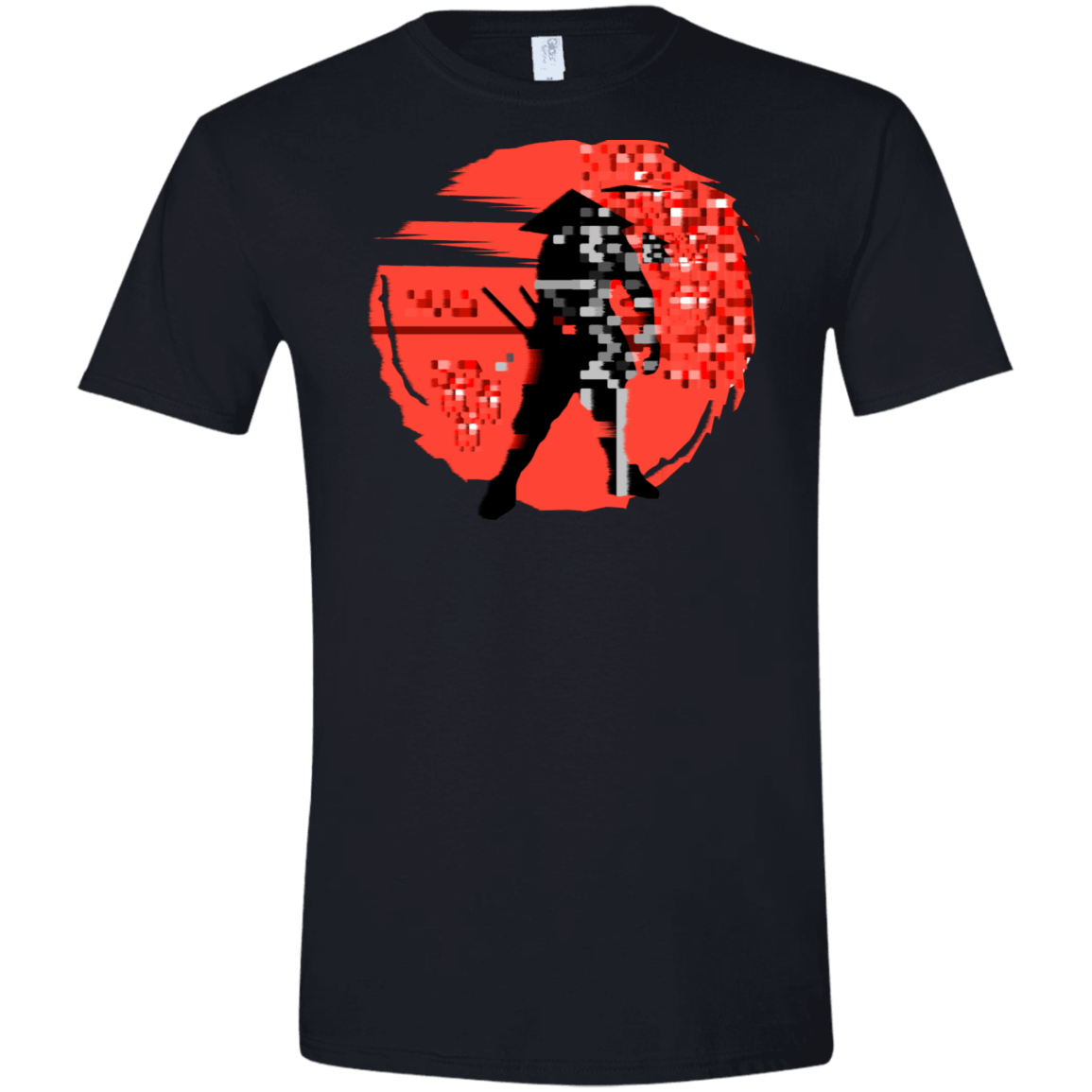 T-Shirts Black / X-Small Samurai Pixel Men's Semi-Fitted Softstyle