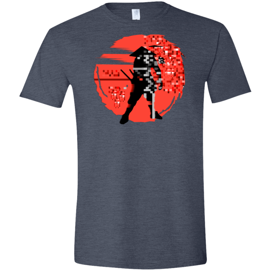 T-Shirts Heather Navy / S Samurai Pixel Men's Semi-Fitted Softstyle