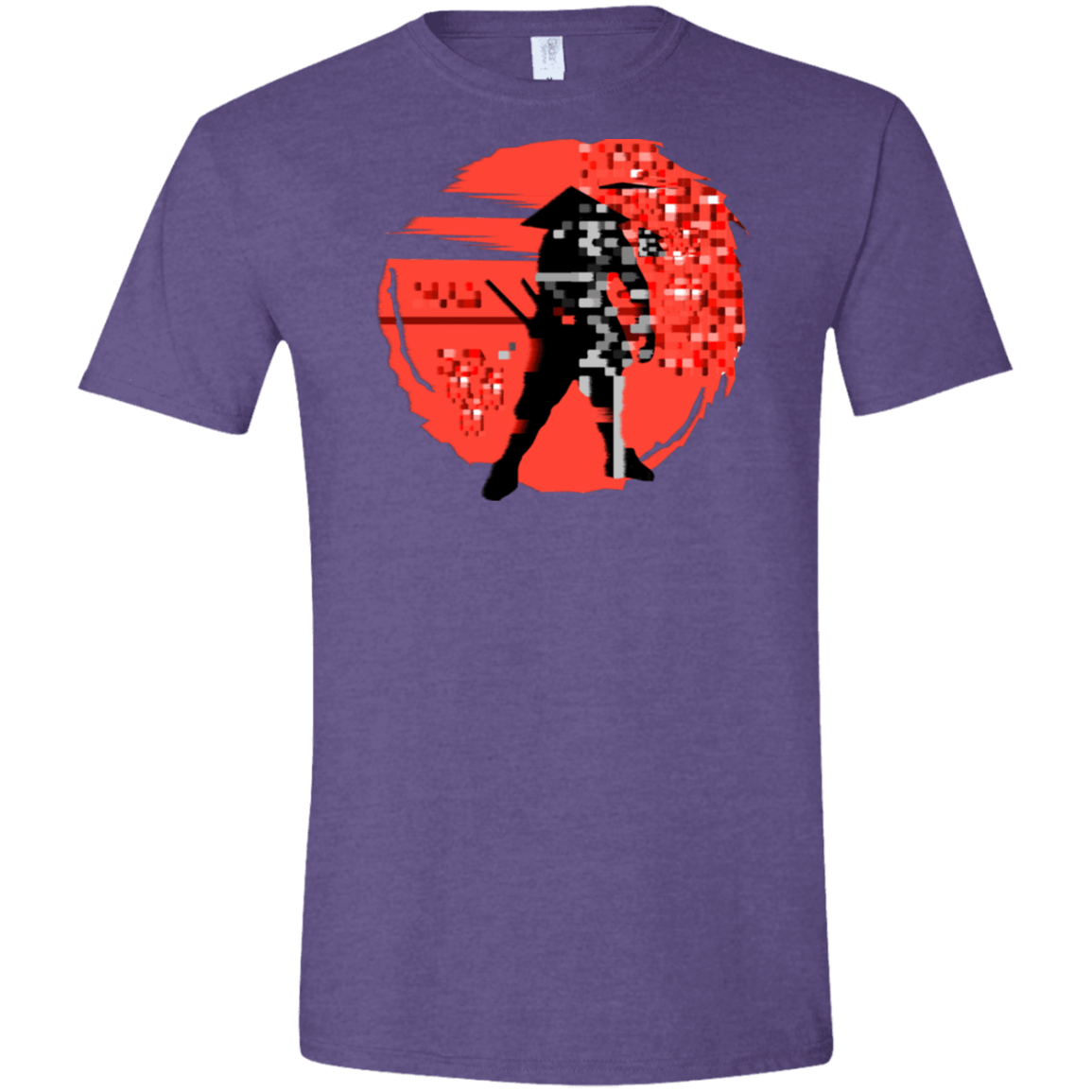 T-Shirts Heather Purple / S Samurai Pixel Men's Semi-Fitted Softstyle