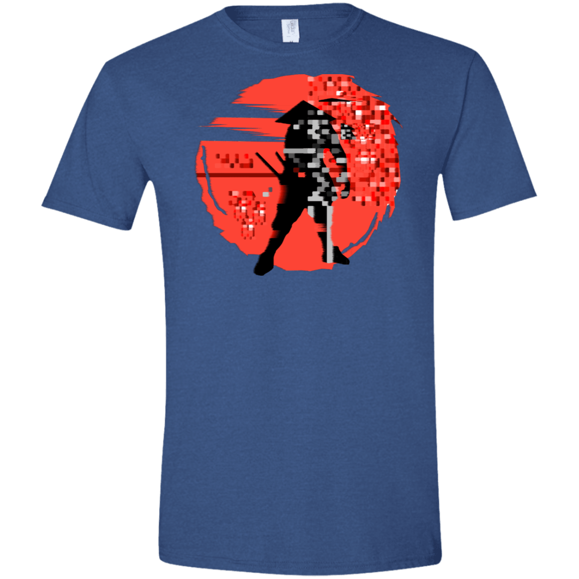 T-Shirts Heather Royal / X-Small Samurai Pixel Men's Semi-Fitted Softstyle
