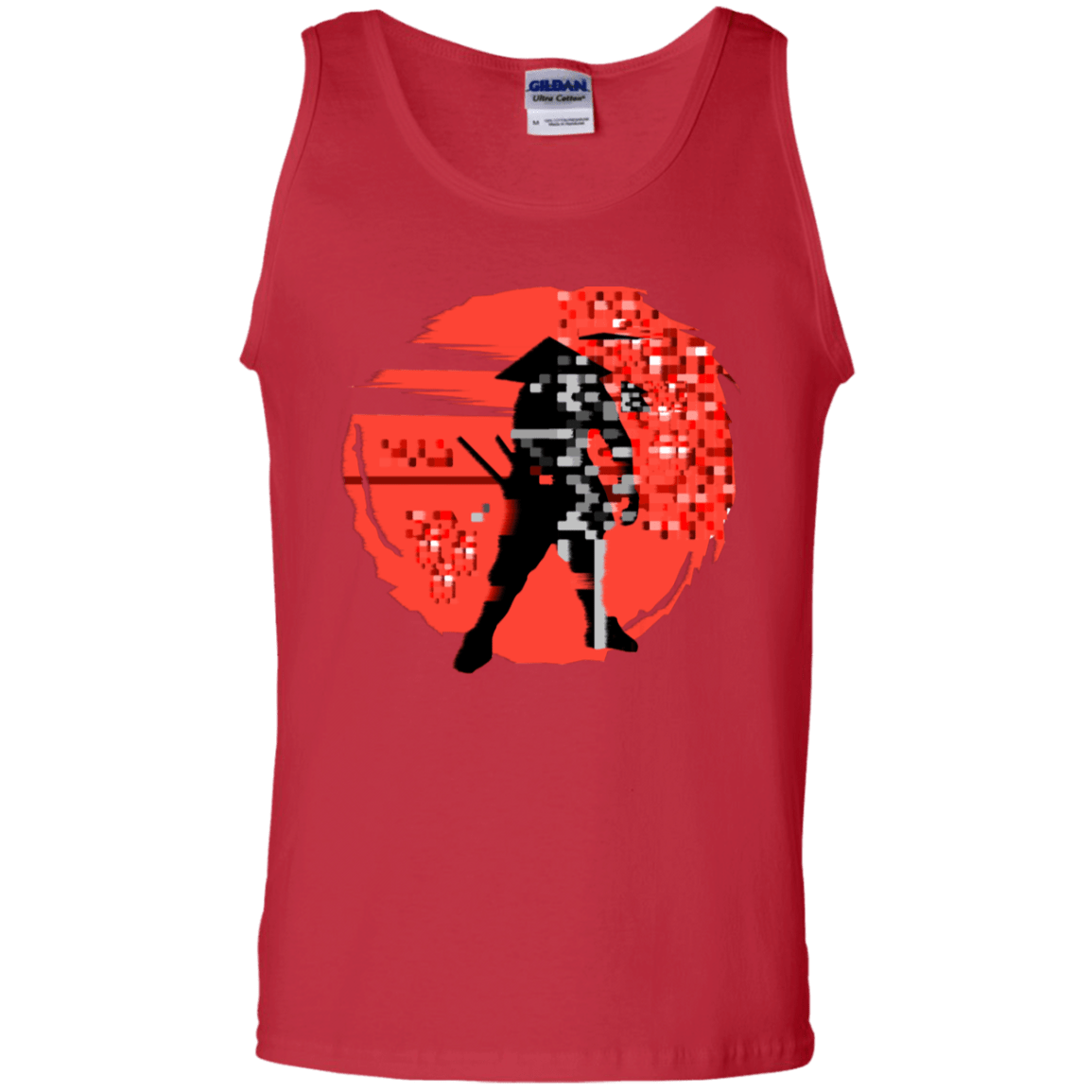 T-Shirts Red / S Samurai Pixel Men's Tank Top