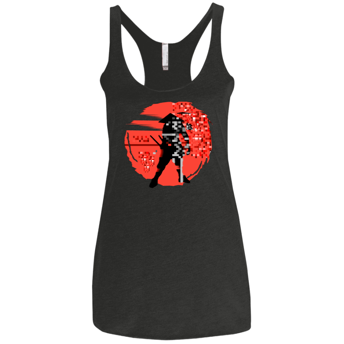 T-Shirts Vintage Black / X-Small Samurai Pixel Women's Triblend Racerback Tank