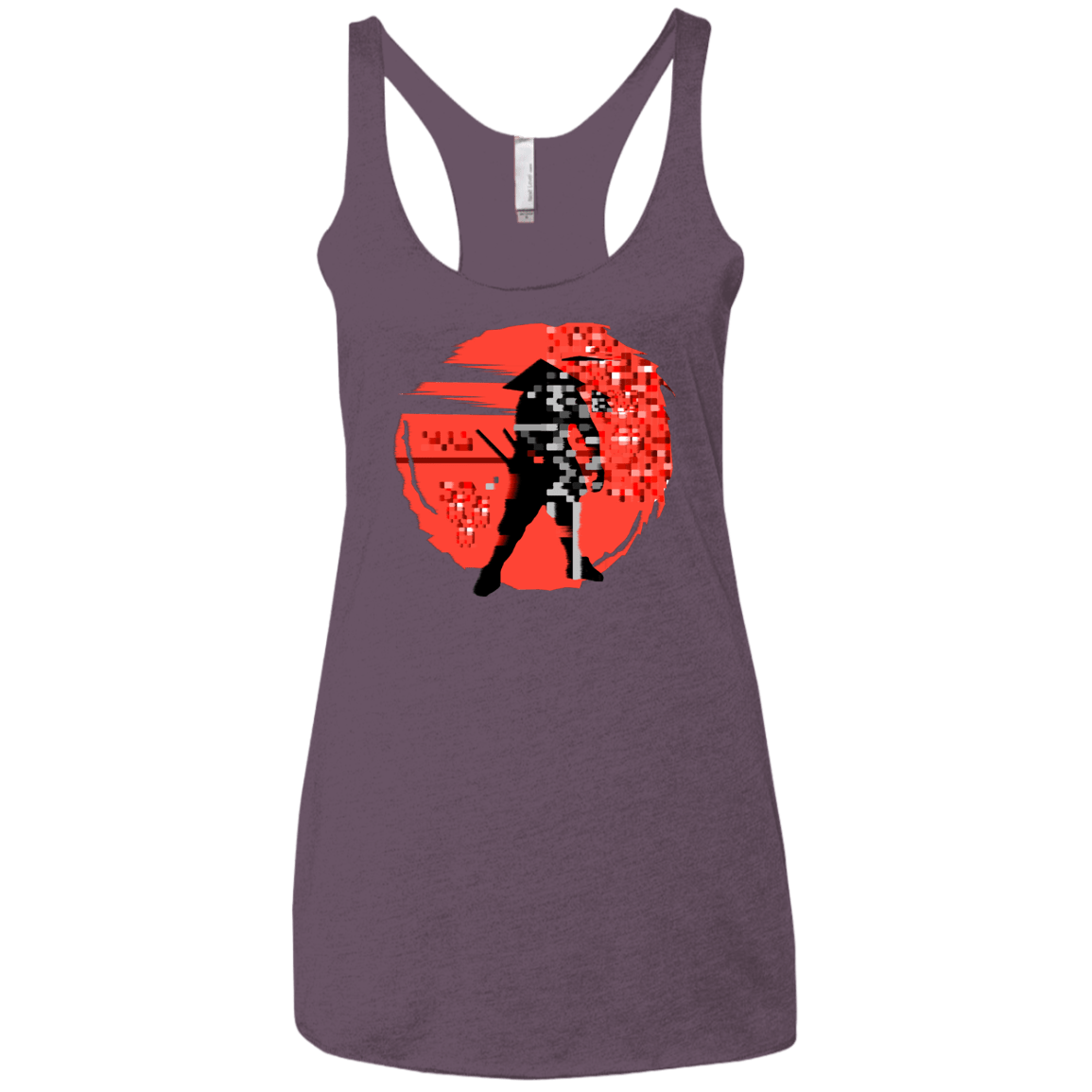 T-Shirts Vintage Purple / X-Small Samurai Pixel Women's Triblend Racerback Tank