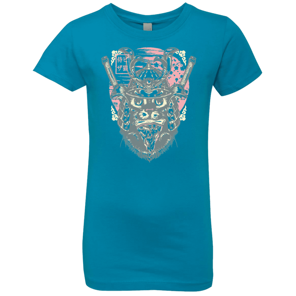 T-Shirts Turquoise / YXS Samurai Pizza Cat Girls Premium T-Shirt