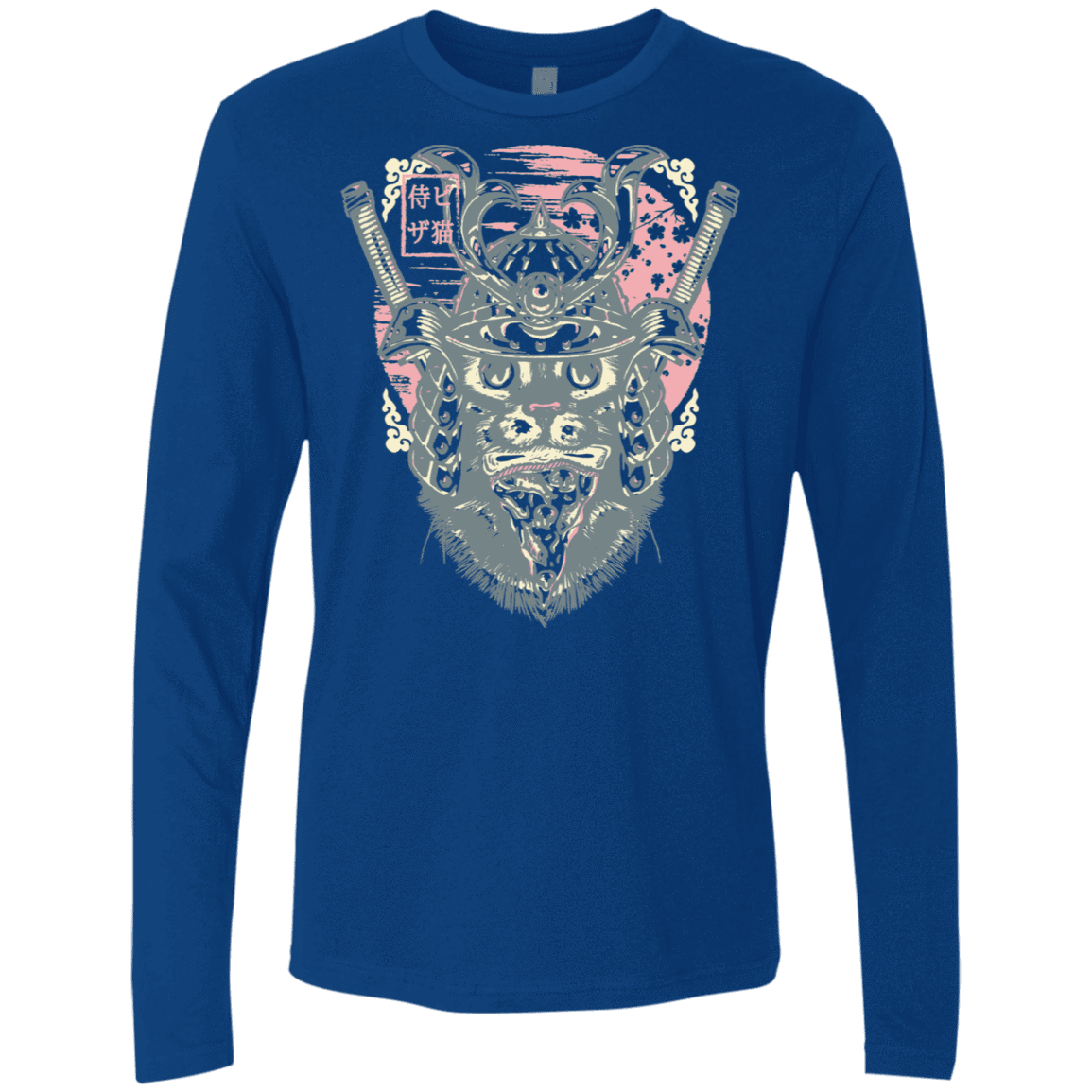 T-Shirts Royal / S Samurai Pizza Cat Men's Premium Long Sleeve