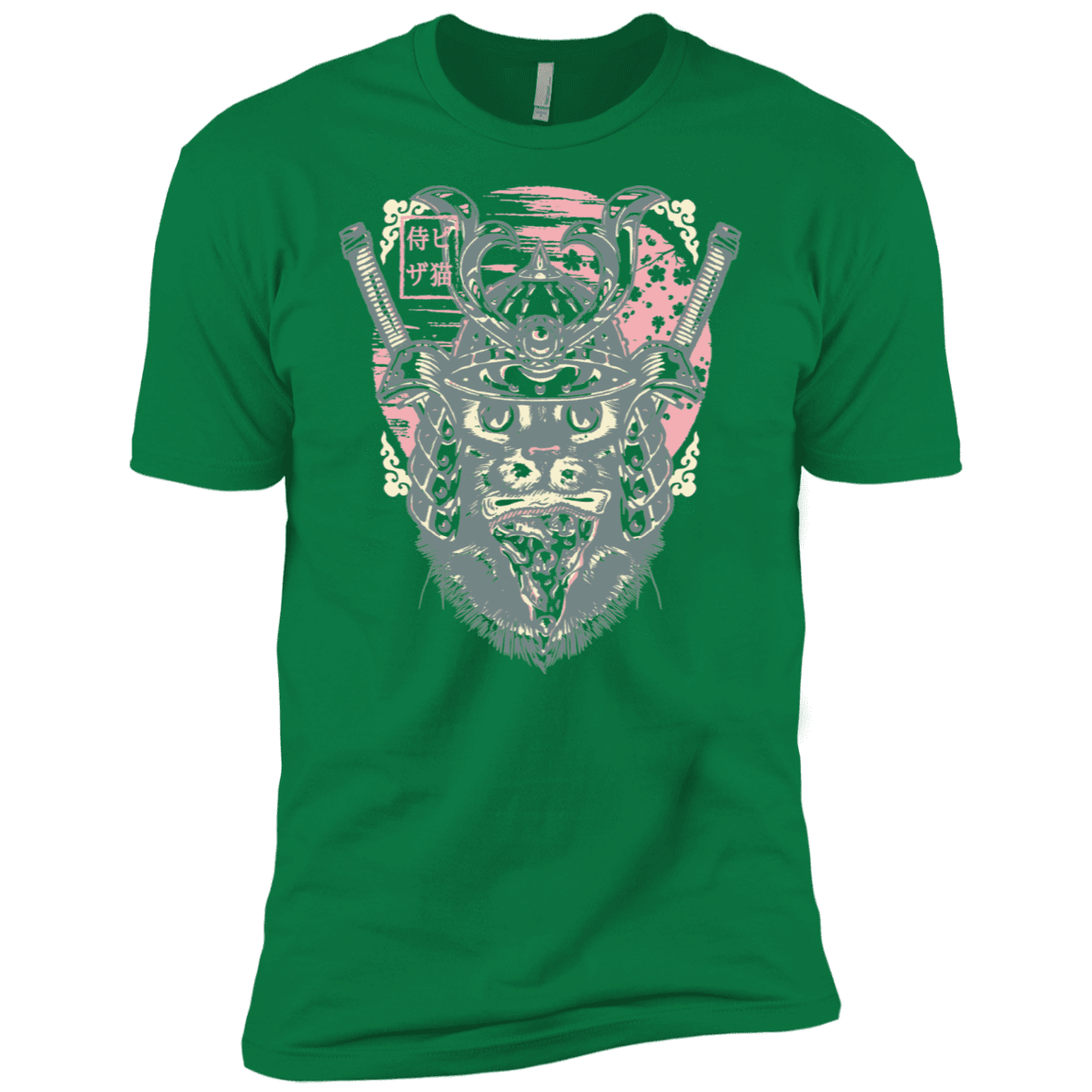 T-Shirts Kelly Green / X-Small Samurai Pizza Cat Men's Premium T-Shirt