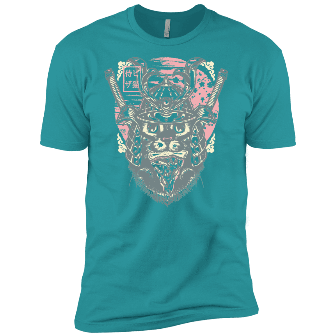 T-Shirts Tahiti Blue / X-Small Samurai Pizza Cat Men's Premium T-Shirt