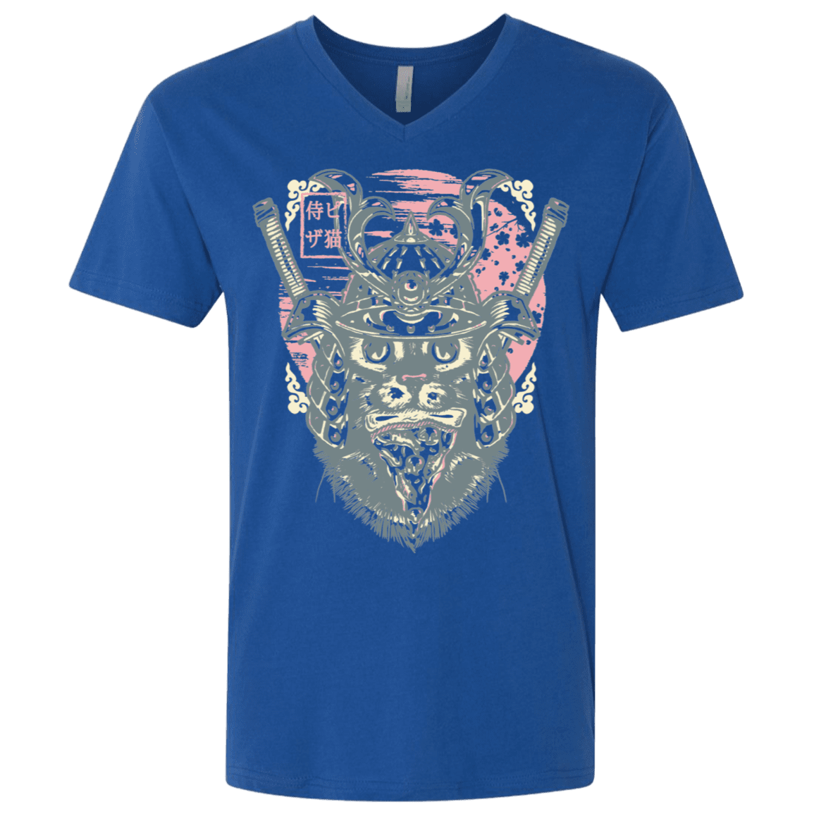 T-Shirts Royal / X-Small Samurai Pizza Cat Men's Premium V-Neck