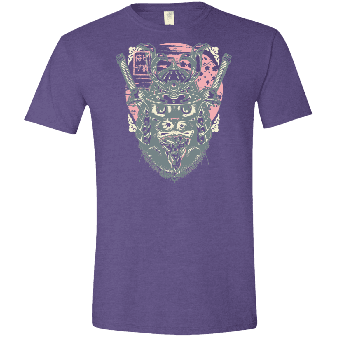 T-Shirts Heather Purple / S Samurai Pizza Cat Men's Semi-Fitted Softstyle
