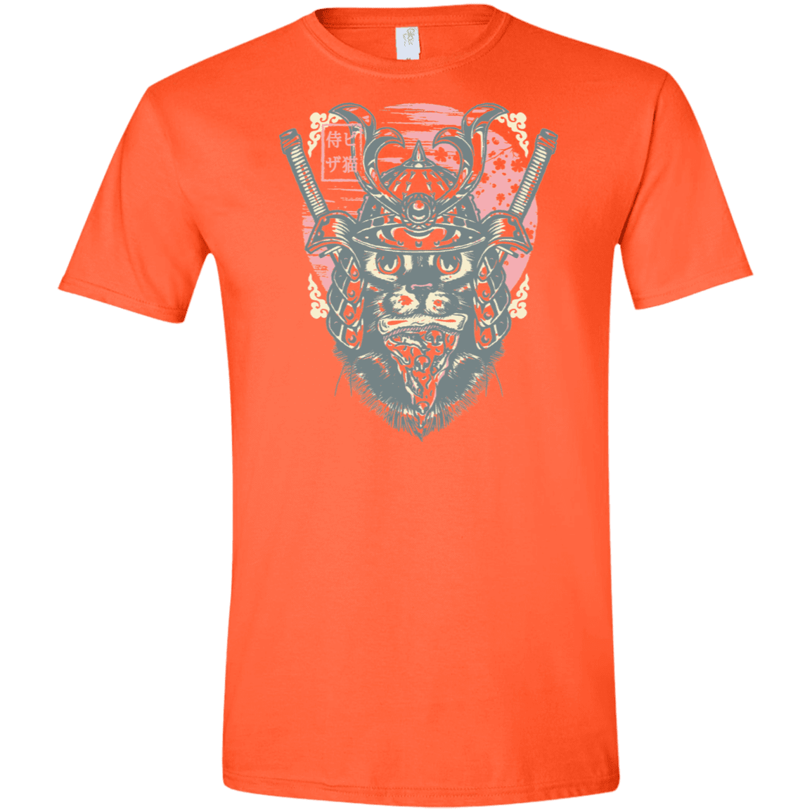 T-Shirts Orange / S Samurai Pizza Cat Men's Semi-Fitted Softstyle