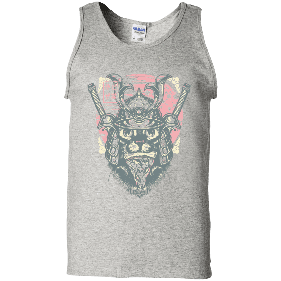 T-Shirts Ash / S Samurai Pizza Cat Men's Tank Top
