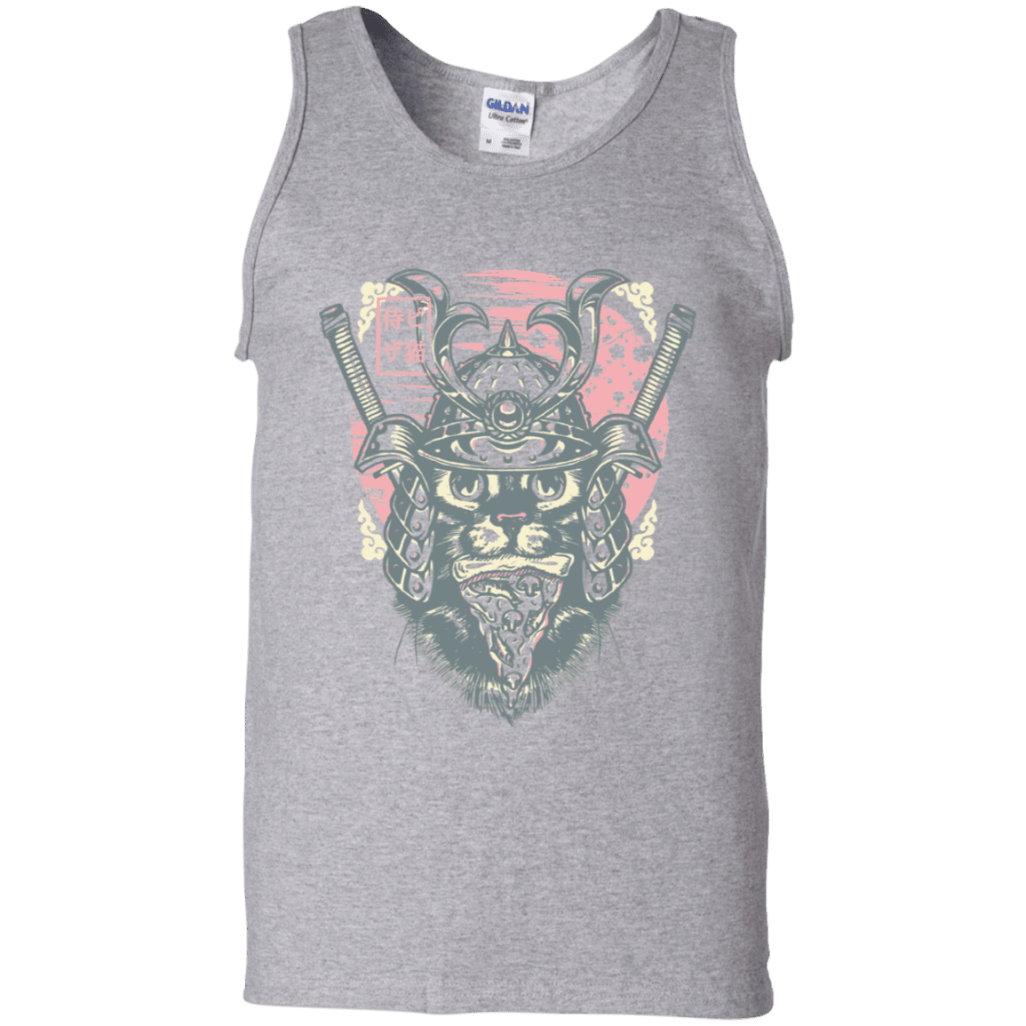 T-Shirts Sport Grey / S Samurai Pizza Cat Men's Tank Top