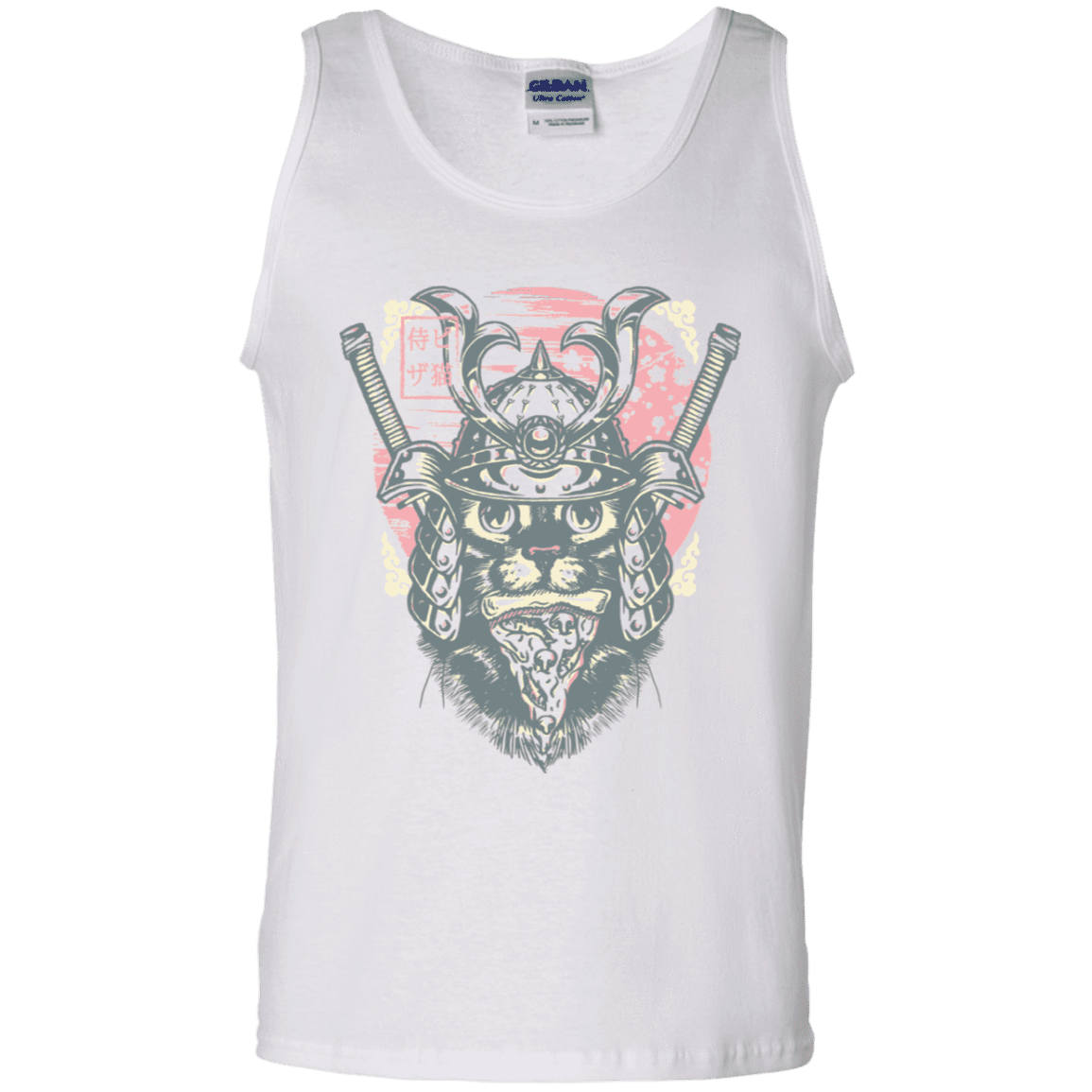 T-Shirts White / S Samurai Pizza Cat Men's Tank Top