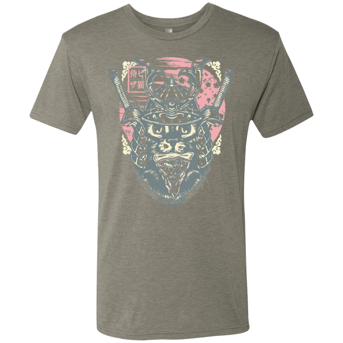 T-Shirts Venetian Grey / S Samurai Pizza Cat Men's Triblend T-Shirt