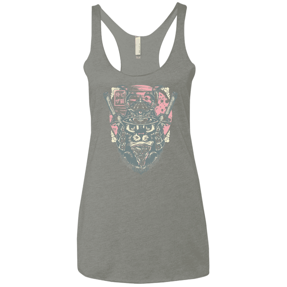 T-Shirts Venetian Grey / X-Small Samurai Pizza Cat Women's Triblend Racerback Tank